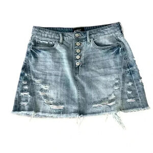 Vervet flying Monkey distressed denim skirt Size Medium